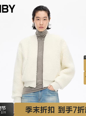 【商场同款】JNBY/江南布衣25冬新品仿皮草宽松棒球领5P0T13440