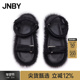 JNBY 潮流女 时尚 江南布衣折扣春夏皮凉鞋 牛皮革露趾平底鞋
