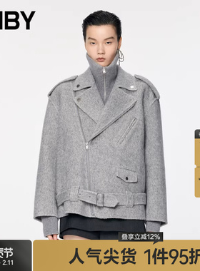 JNBY/江南布衣秋冬毛呢大衣短款宽松休闲通勤长袖外套女5OA814510