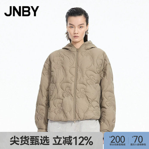 【秋冬上新】JNBY/江南布衣25冬新品羽绒服宽松直筒连帽5PBC10660
