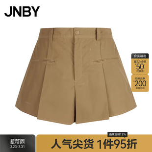 通勤5O5E12940 女纯棉休闲宽松阔腿短裤 JNBY 江南布衣夏折扣短裤