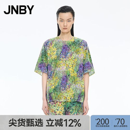 【秋冬上新】JNBY/江南布衣25秋衬衫短袖圆领宽松5P7215430
