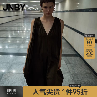 江南布衣春夏连衣裙无袖 JNBY V领A型5P5G14310 早春上新