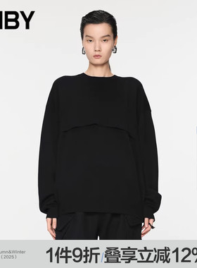 JNBY/江南布衣秋冬毛针织衫女长袖套头吊带拼接设计柔软5OA314110