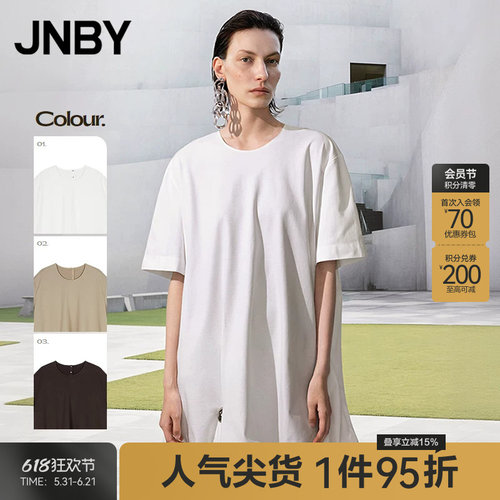 【春夏上新】JNBY/江南布衣25夏连衣裙短袖圆领A型5P4G11970