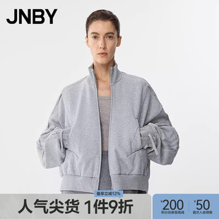 JNBY 江南布衣25春卫衣宽松立领开襟5P1413220 早春上新
