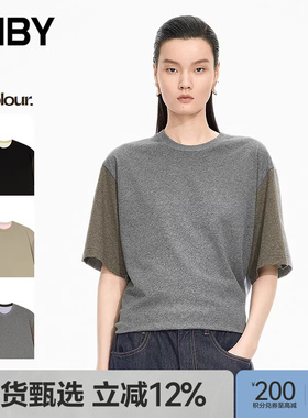 【秋冬上新】JNBY/江南布衣25秋新品T恤圆领短袖宽松5P7113330