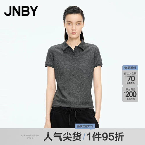 【秋冬上新】JNBY/江南布衣25秋T恤短袖含棉polo领5P8114710