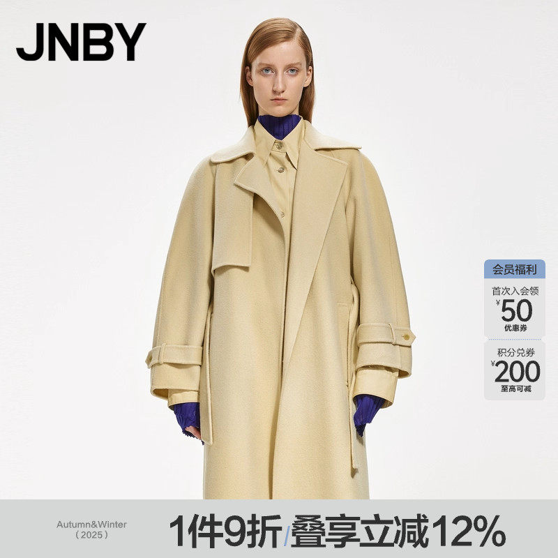 JNBY/江南布衣系带宽松呢大衣