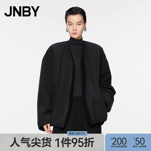 秋冬上新JNBY 江南布衣秋冬夹克加绒外套极简5OA612650 防泼水