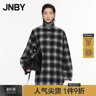江南布衣春秋毛呢外套宽松衬衫 JNBY 领OL风羊毛外套 早秋上新