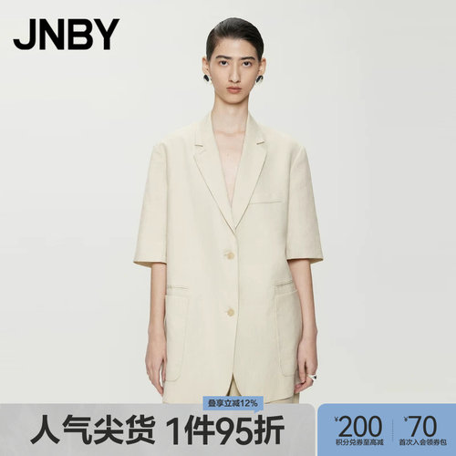 宽松H型五分袖上衣西服外套