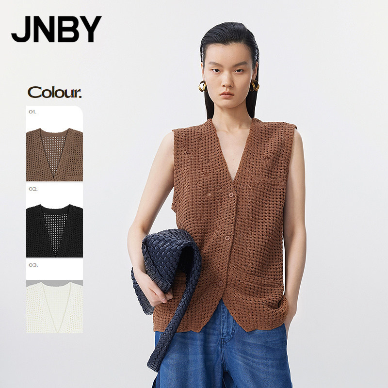 【季末折扣】JNBY/江南布衣春夏毛衫背心开襟无袖5P4311010,女装/女士精品,毛针织衫,淘宝优惠券,粉丝福利购,淘宝优惠卷