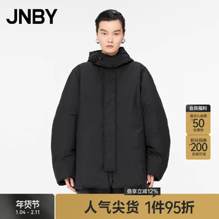 【拒水】JNBY/江南布衣秋冬宽松加厚休闲连帽羽绒服5OBC12590
