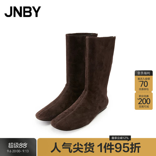 【秋冬上新】JNBY/江南布衣25冬中筒靴时尚气质通勤女7P0M10050