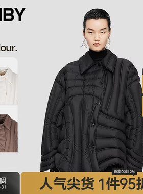 JNBY/江南布衣秋冬羽绒服女简约休闲宽松翻领通勤上衣女5O0C11880