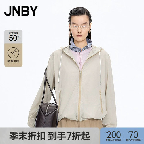【季末折扣】JNBY/江南布衣26夏新品防晒夹克宽松连帽5Q4615530