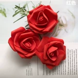 6-7cmpe Розовая Цветок DIY Монохромный цветок моделирование пены ручное украшение цветочное кольцо цветочное фальшивое цветок свадебные украшения