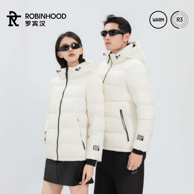 【杨超越同款】罗宾汉漫雪彩金冬季新款短款极寒羽绒服男女外套