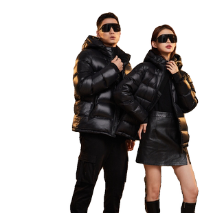 【杨超越同款】罗宾汉升级版彩金短款情侣款羽绒服冬季潮流外套