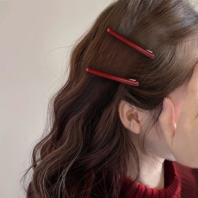 简约一字夹告别碎发不易掉边夹