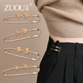 夹固定衣服夹子纽扣毛衣裙子防走光胸针 子裤 收腰神器别针女西装 裤