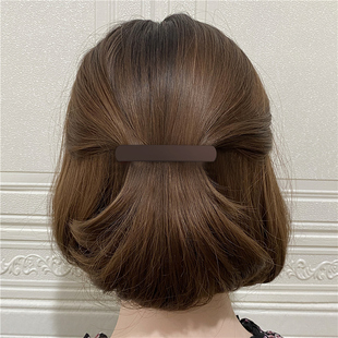 半扎发发夹短发发卡树脂小号一字夹发量少弹簧夹磨砂顶夹横夹夹子