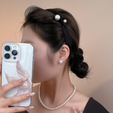 法式气质珍珠细发箍女2025新款高级感时尚洋气压发头箍赫本风发卡