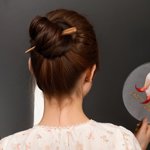 檀木短小发簪小号短款木簪古风盘发丸子头簪子女钗子发钗发詹发插