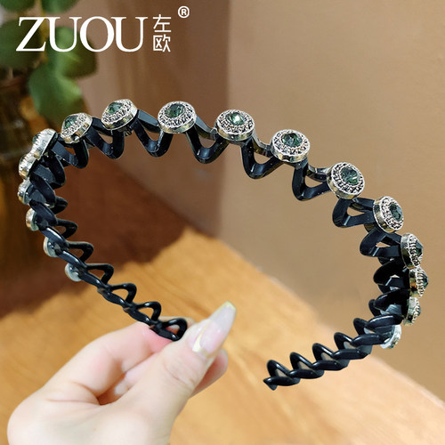 左欧简约风碎发整理纹理感发箍