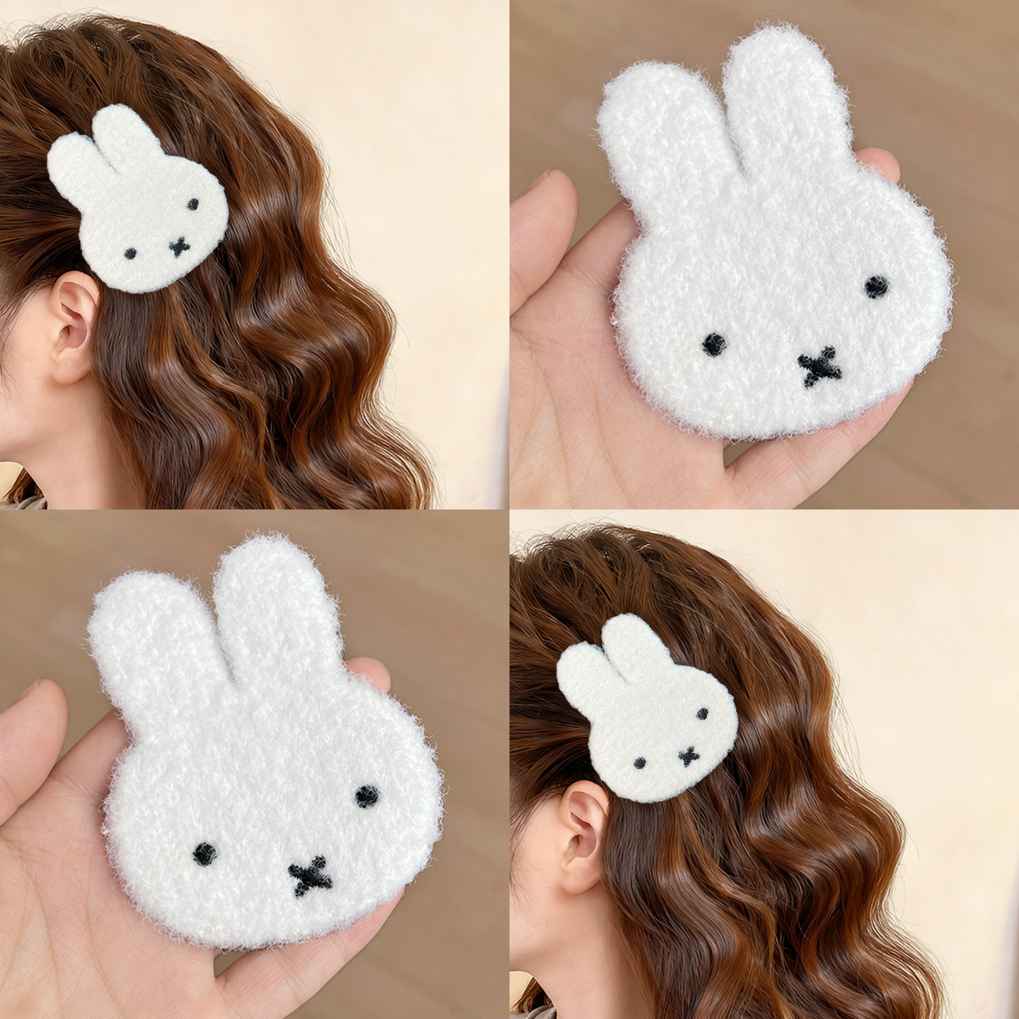 刘海贴成人碎发整理神器侧边卡通毛绒兔子碎发帖魔术贴头发固定贴,饰品/流行首饰/时尚饰品新,发饰,淘宝优惠券,粉丝福利购,淘宝优惠卷