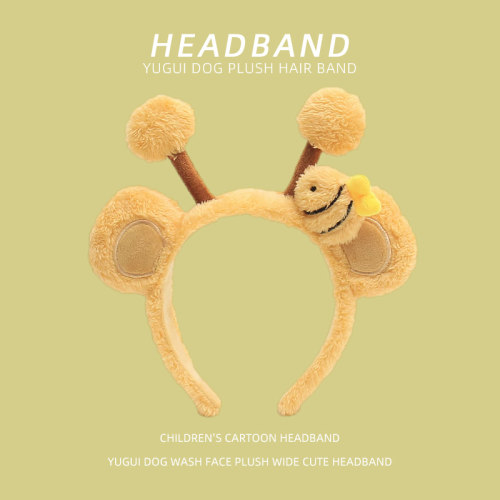 2024新款卡通可爱毛绒小蜜蜂发箍