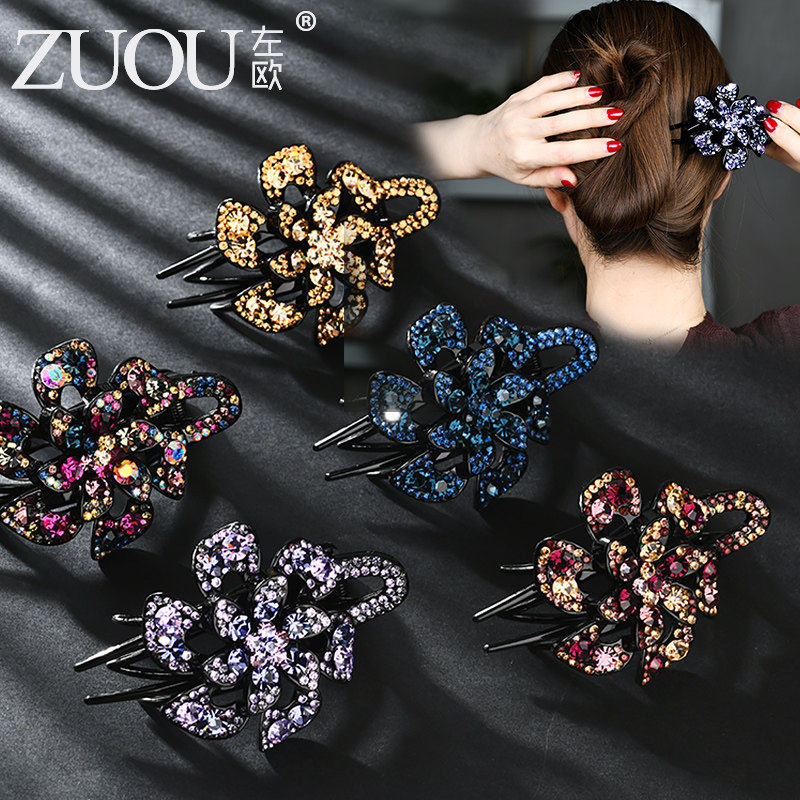 夹子头饰女士韩国后脑勺盘发