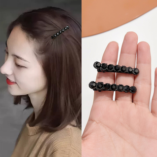 侧边精致小夹子绝美高级感2026新款水钻小发夹碎发刘海发卡鸭嘴夹