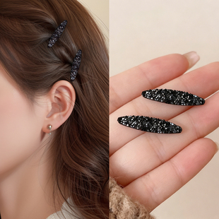 侧边精致小夹子头饰2025新款高端迷你小号水钻鸭嘴夹碎发卡刘海夹