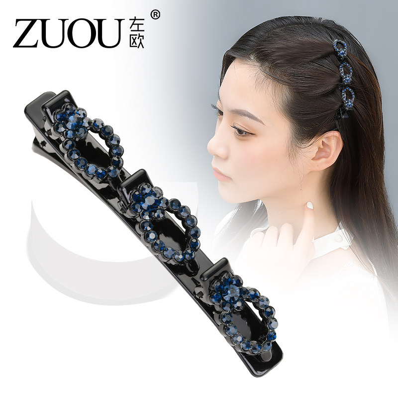 过渡期发夹刘海前额一字夹2025年新款镂空编发侧边墨蓝双层鸭嘴夹,饰品/流行首饰/时尚饰品新,发饰,淘宝优惠券,粉丝福利购,淘宝优惠卷