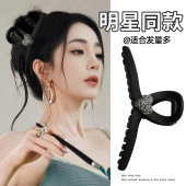 抓夹大号水钻发量多发夹女后脑勺盘发抓黑色高级感鲨鱼夹发卡头饰
