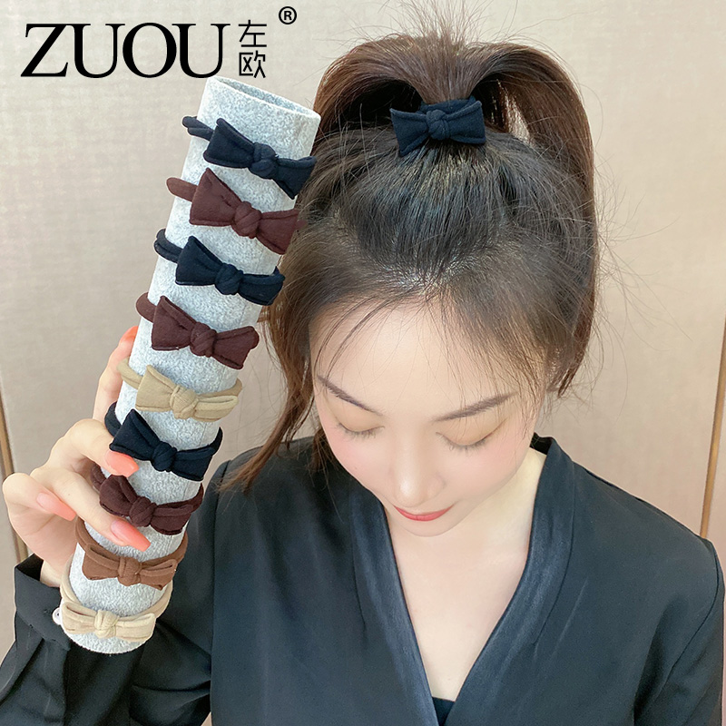 发圈日韩丝绒蝴蝶结头绳弹性好