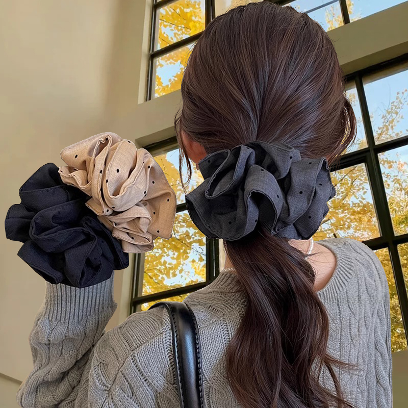 发圈波点大号双层立体