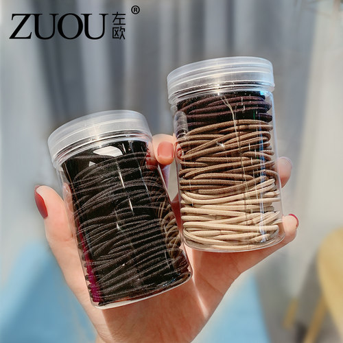 皮套女头绳新款黑色细款不伤发