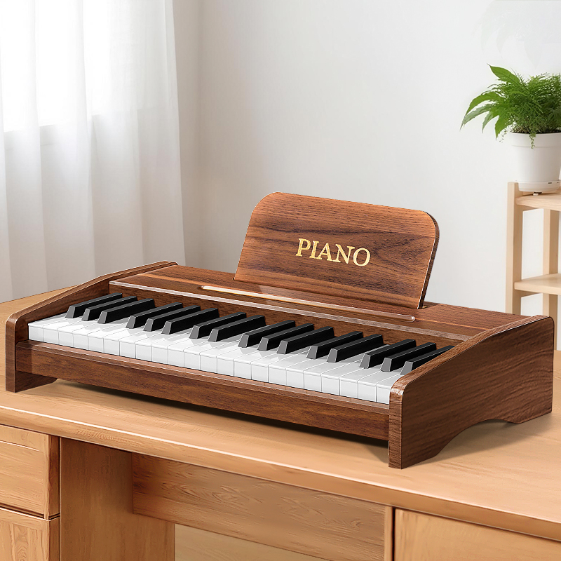 儿童小电子琴木质钢琴乐器可弹奏宝宝周岁音乐玩具女孩圣诞节礼物