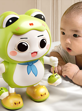 0一1岁婴儿玩具电动兔练习抬头训练神器会唱歌跳舞新生宝宝3到6月