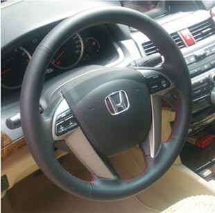 八代雅阁方向盘套真皮手缝专用真皮手缝把套保姆鸽缔而特牛腰波丝