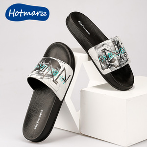 hotmarzz / black horse sports slippers men wear trendy brand men's high-end trend summer casual sandals flip flops