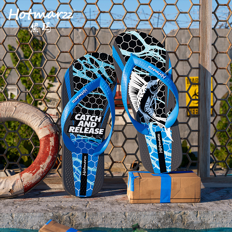 hotmarzz/黑玛人字拖男沙滩新款防滑耐磨夹脚拖鞋外穿夏季凉拖