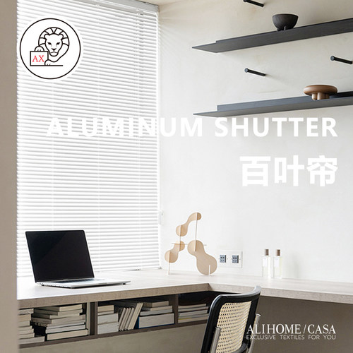 【ALIHOME】铝百叶窗帘卫生间浴室厕所厨房窗户防水遮光升降卷帘