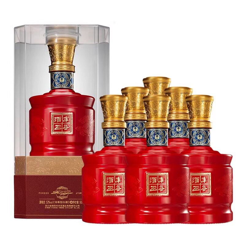【丰谷授权直供】丰谷酒王经典浓香型白酒52度500ml*6瓶整箱送礼