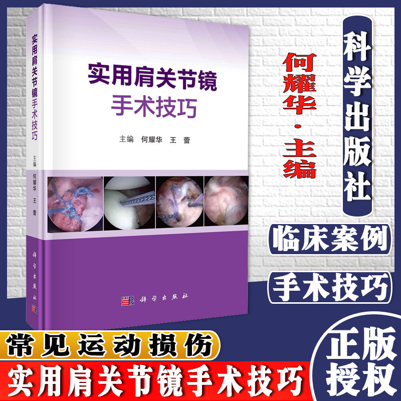 实用肩关节镜手术技巧 何耀华编 常见肩关节运动损伤肩袖损伤肩关节不稳等诊断与关节镜手术治疗常见病多发病外科学书籍科学出版社