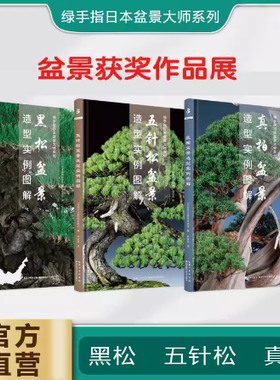 【全3册】真柏+黑松+五针松盆景造型实例图解 湖北科学技术出版社 9787570607228  日本盆景大师系列 观赏园艺图解盆景爱好者观赏