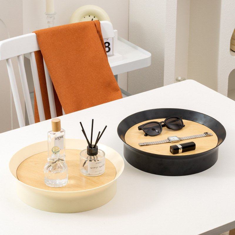 进口北欧风格多功能收纳盘果盘储物盘杯具香水首饰杂物桌面装饰托